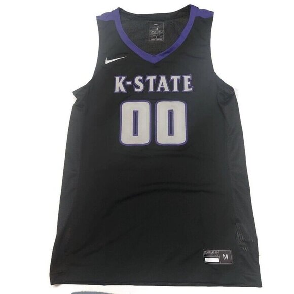 Nike Dri-Fit Kansas State Wildcats #00 Basketball Jersey Womens Size M Black - Picture 1 of 6